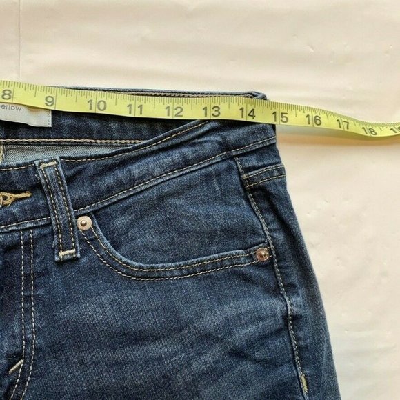 Levi's 518 Superlow Jeans Women 5 (29x31.5) Flare Bootcut Stretch Dark Denim Y2K - Picture 10 of 12